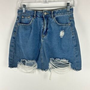 Women's Mini Distress Skirt